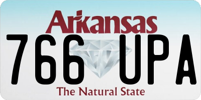 AR license plate 766UPA