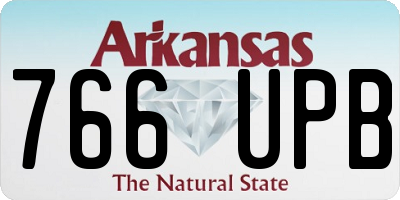 AR license plate 766UPB