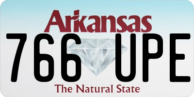 AR license plate 766UPE