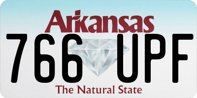 AR license plate 766UPF