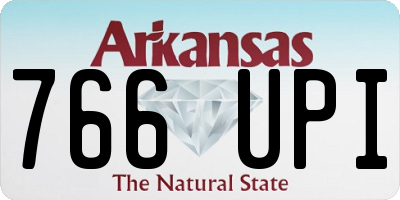 AR license plate 766UPI