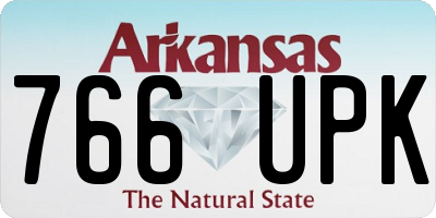 AR license plate 766UPK