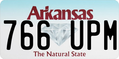 AR license plate 766UPM