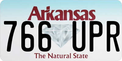 AR license plate 766UPR