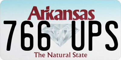 AR license plate 766UPS