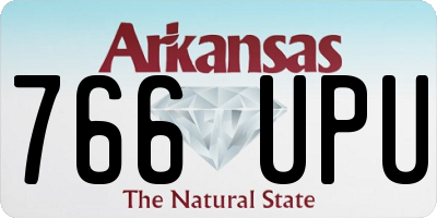 AR license plate 766UPU