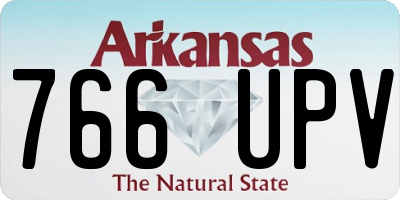 AR license plate 766UPV