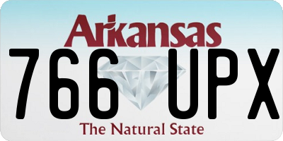 AR license plate 766UPX