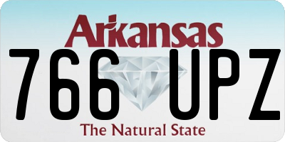 AR license plate 766UPZ