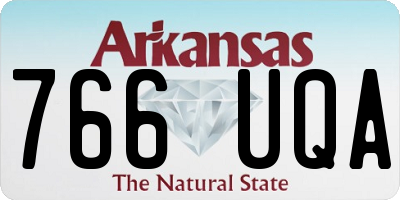 AR license plate 766UQA