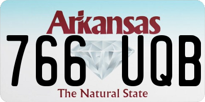 AR license plate 766UQB