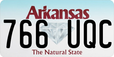 AR license plate 766UQC