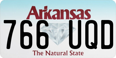AR license plate 766UQD