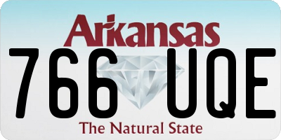 AR license plate 766UQE