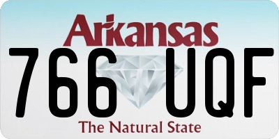 AR license plate 766UQF