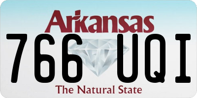 AR license plate 766UQI