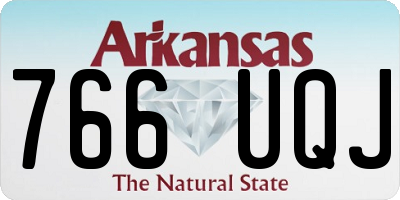AR license plate 766UQJ