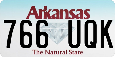 AR license plate 766UQK
