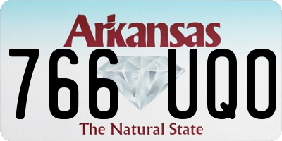 AR license plate 766UQO