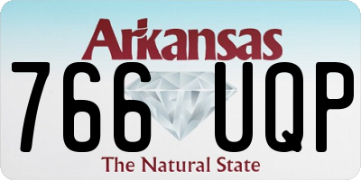 AR license plate 766UQP