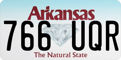 AR license plate 766UQR