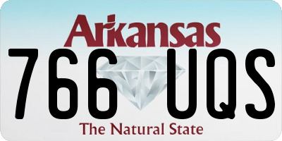 AR license plate 766UQS