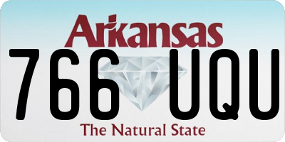 AR license plate 766UQU