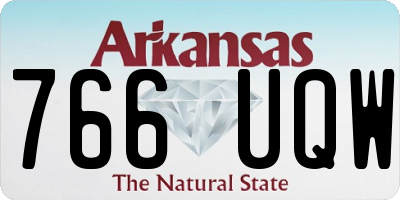 AR license plate 766UQW