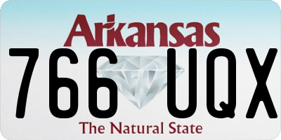 AR license plate 766UQX