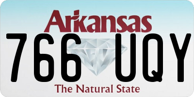 AR license plate 766UQY