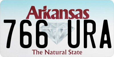AR license plate 766URA