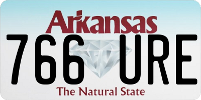 AR license plate 766URE