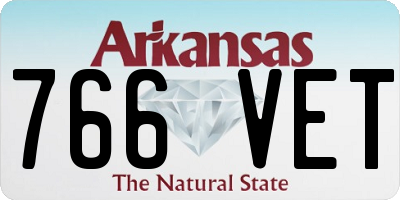 AR license plate 766VET