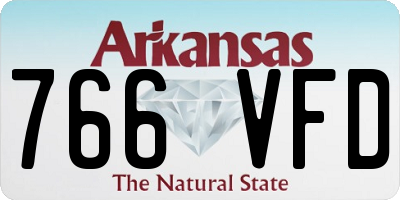 AR license plate 766VFD