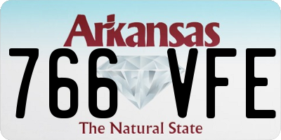 AR license plate 766VFE