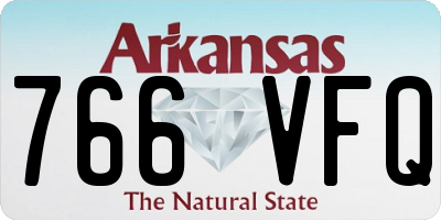 AR license plate 766VFQ