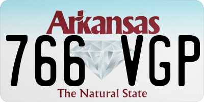 AR license plate 766VGP