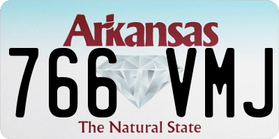 AR license plate 766VMJ