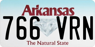 AR license plate 766VRN