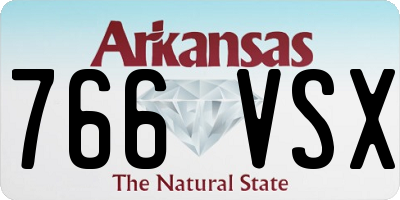 AR license plate 766VSX