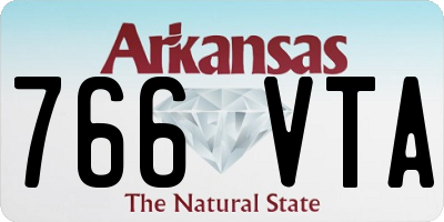 AR license plate 766VTA