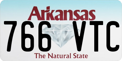 AR license plate 766VTC