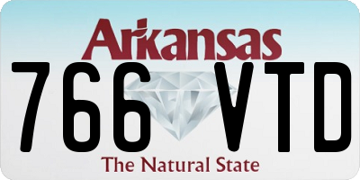 AR license plate 766VTD