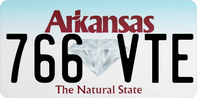 AR license plate 766VTE