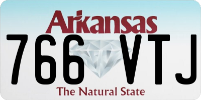 AR license plate 766VTJ