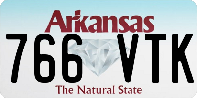 AR license plate 766VTK