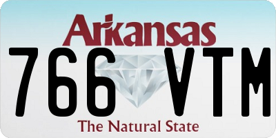 AR license plate 766VTM