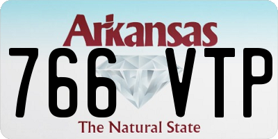 AR license plate 766VTP