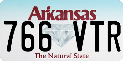 AR license plate 766VTR