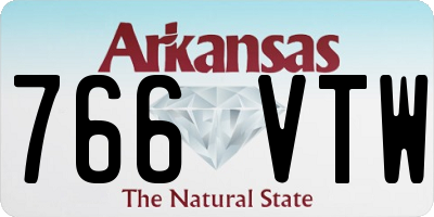 AR license plate 766VTW